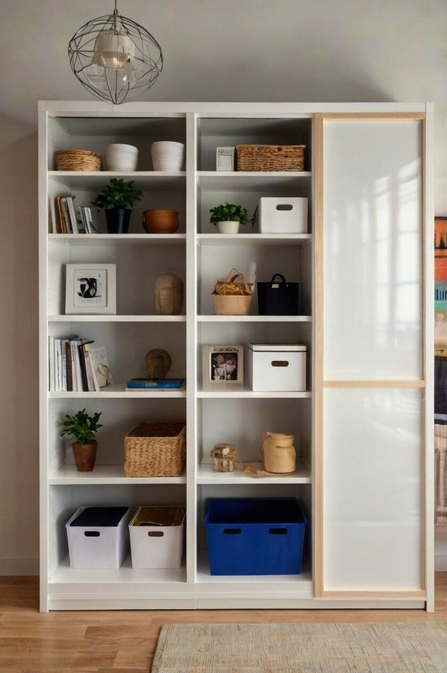 Black Sliding Door Storage