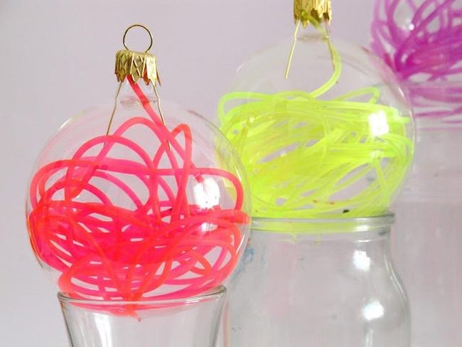 Pink And Yellow Ribbon Spheres