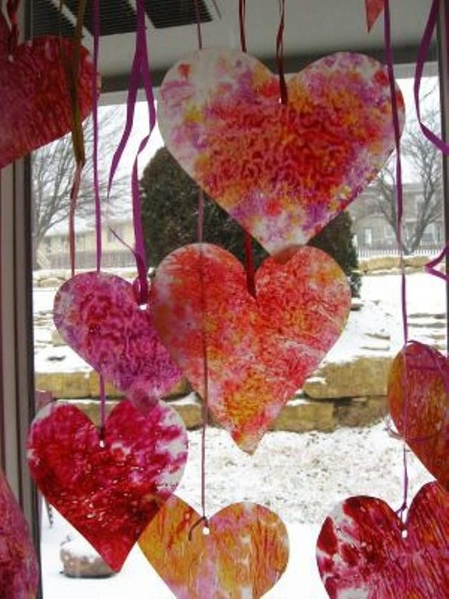 Swirled Hearts Dancing Winter Windows