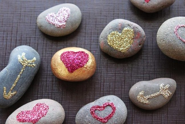Glittery Pink Stones Craft