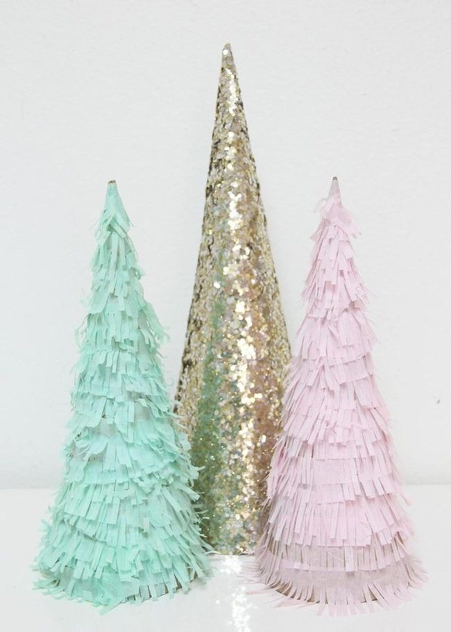 Gold Sequin Party Cones