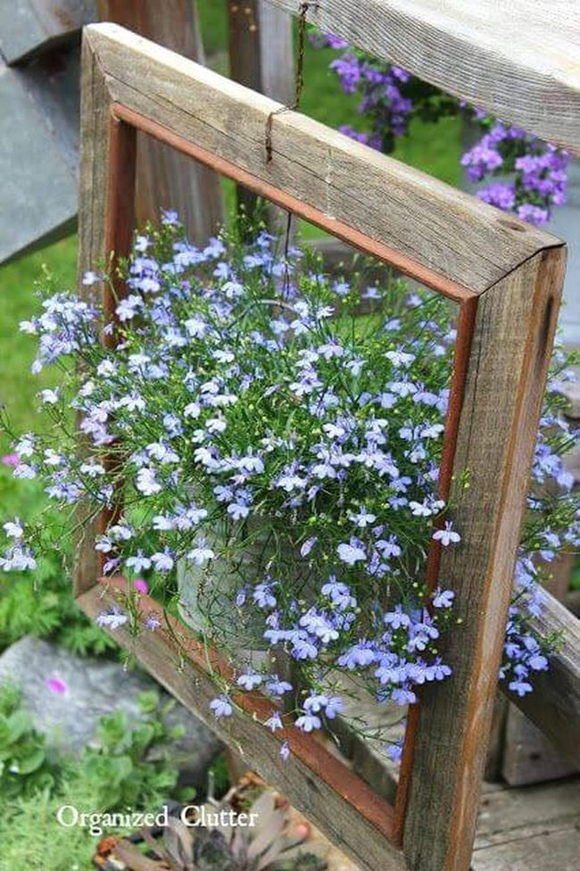 Cascading Blooms In Wooden Frames