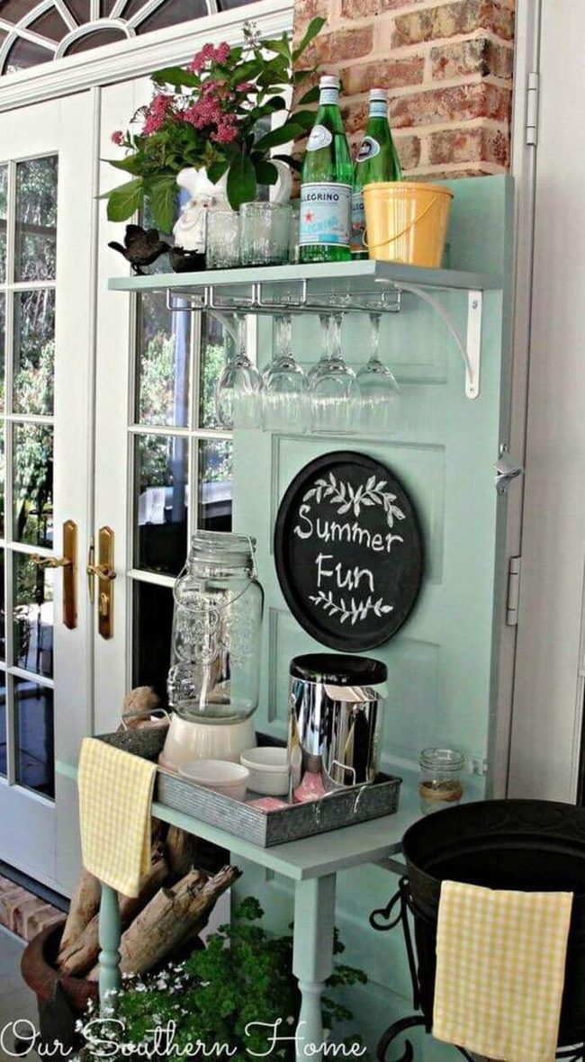 Seafoam Door Drink Station