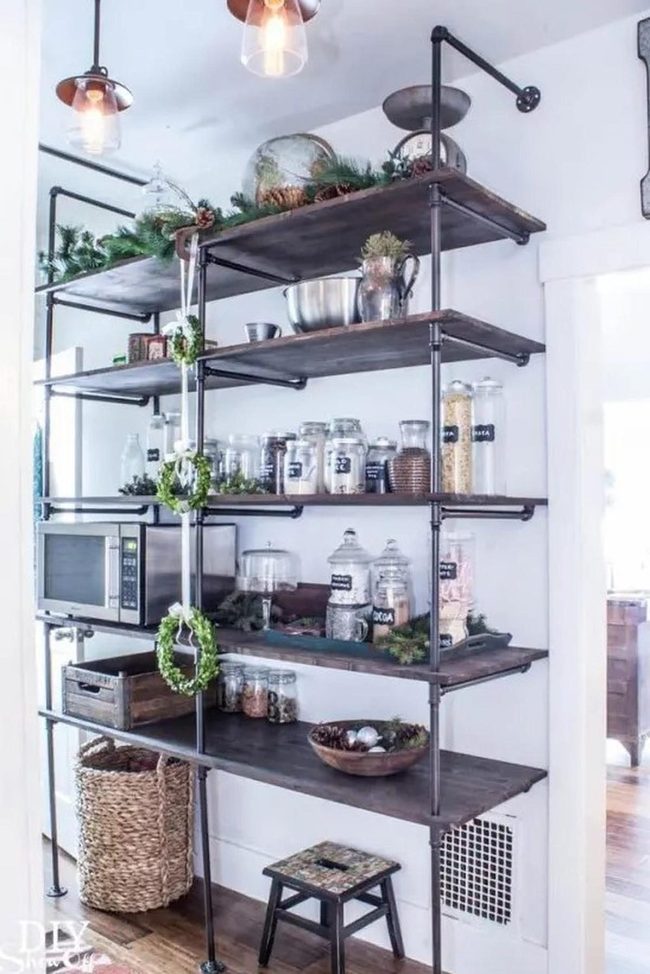 Black Metal Industrial Pantry
