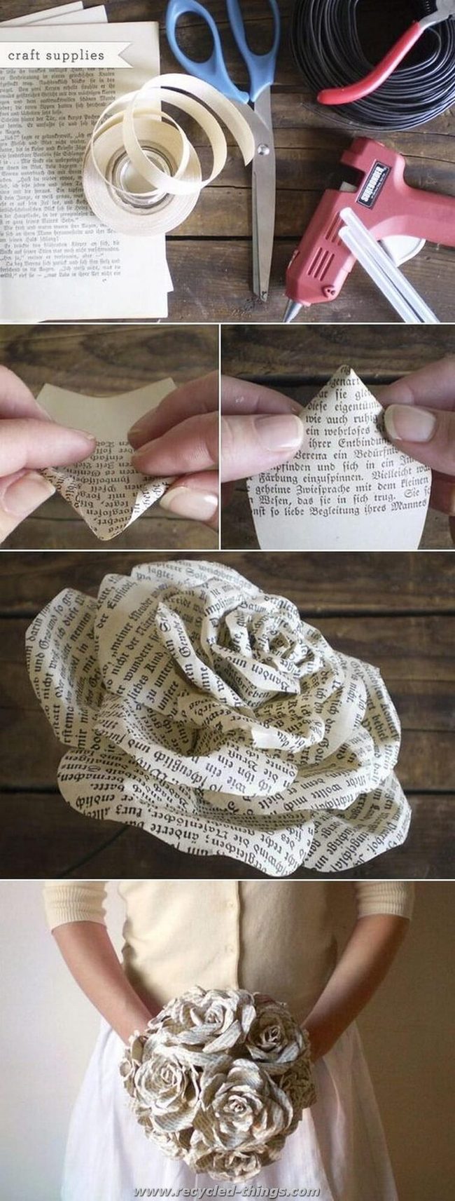 Literary Pages Rose Bouquet