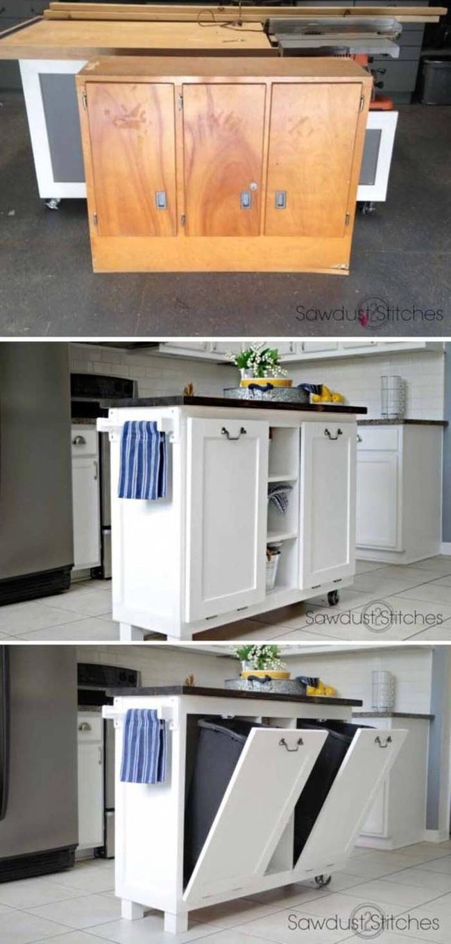 Hidden Storage Kitchen Islands