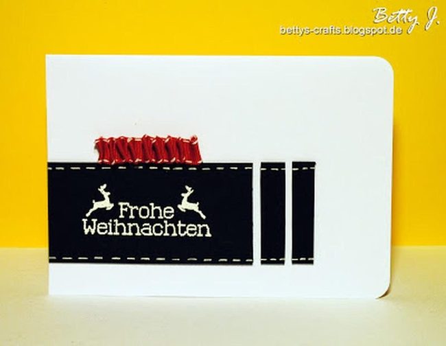 Black Stitched Reindeer Cards
