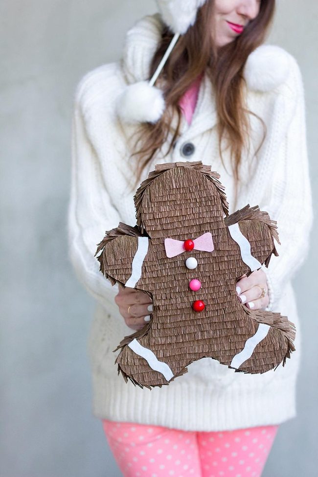 Brown Cookie Figures Pink Accents