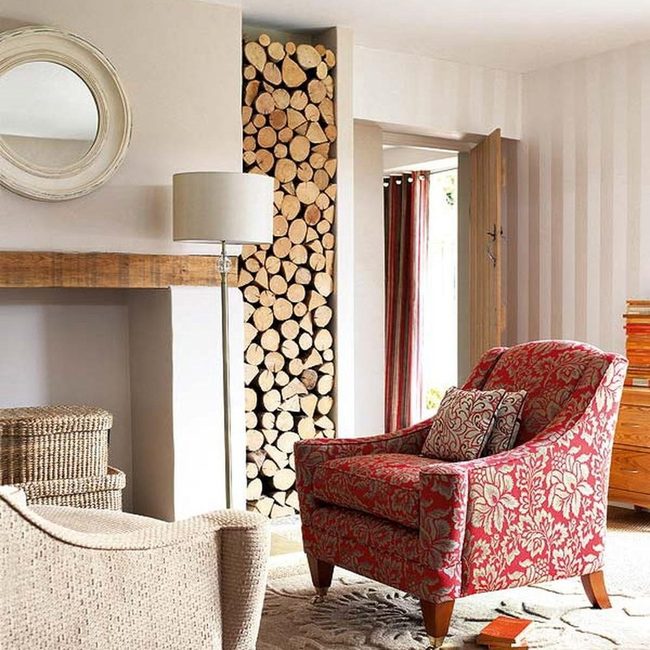 Red Floral Chair Statement Piece