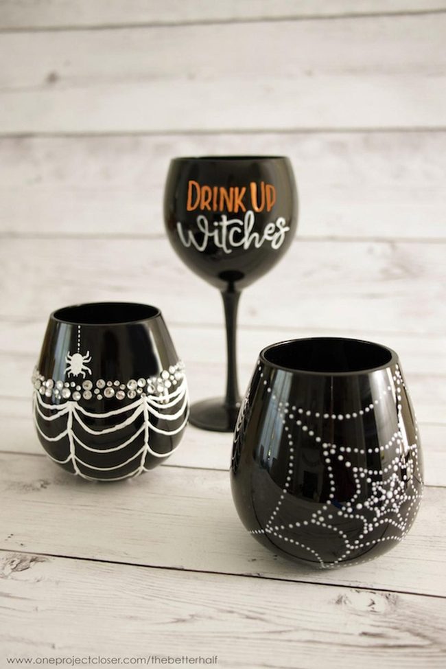 Orange Halloween Cocktail Glasses
