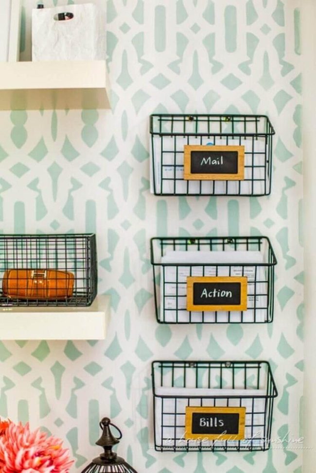 Wall-Mount Wire Mail Organizer