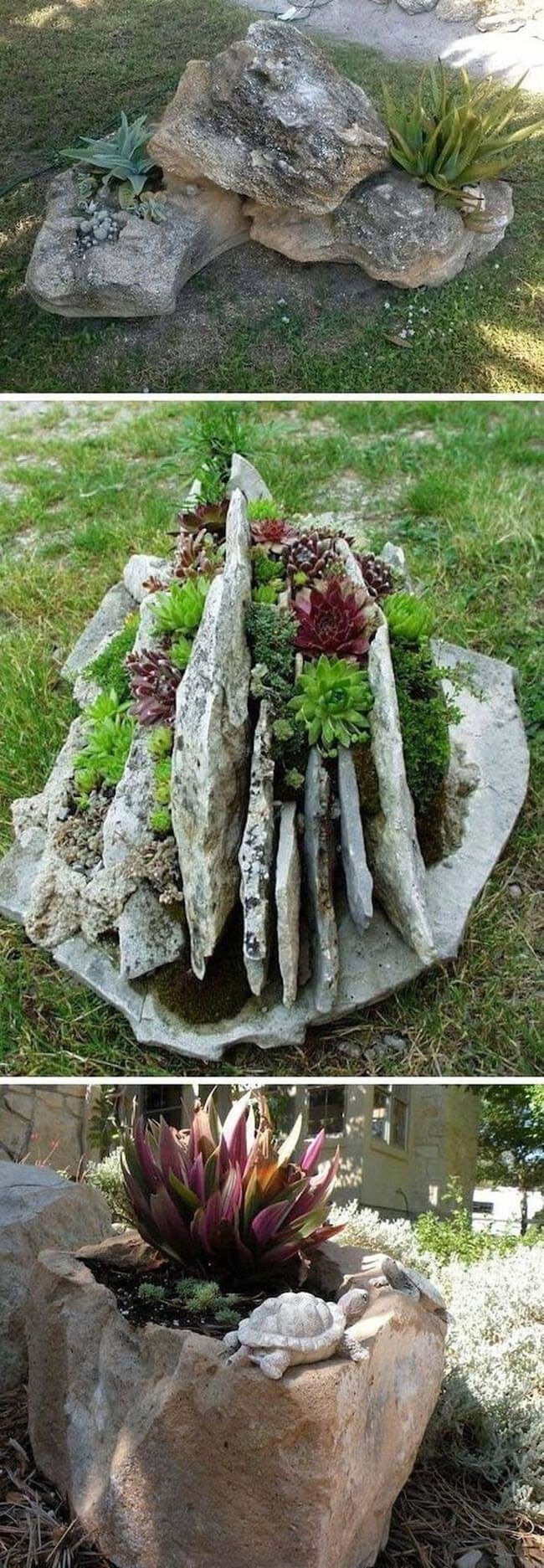 Stacked Stone Succulent Levels
