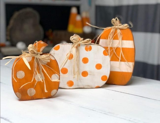 Wooden Pumpkins, Painted Perfection
