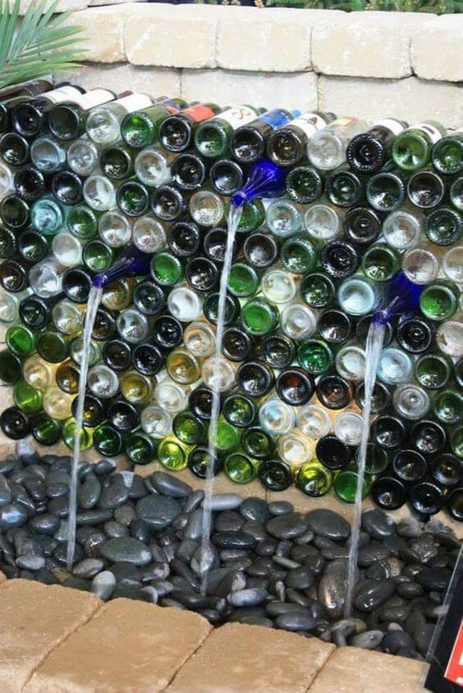 Cascading Bottles Light Installation