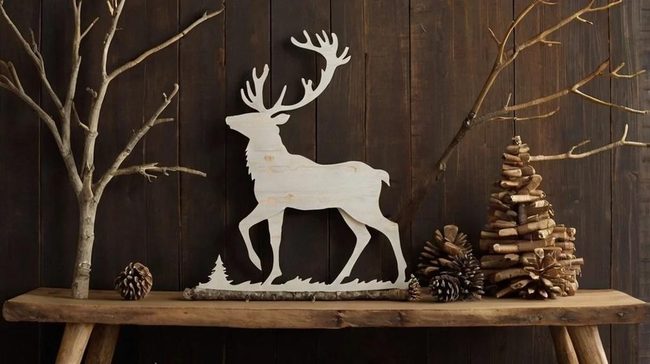 Organic Twig Reindeer Art