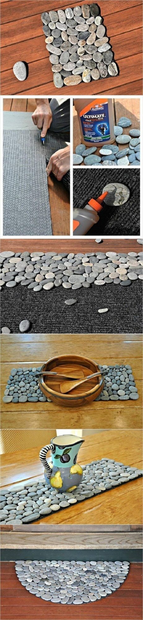 Colorful Stone Welcome Mat