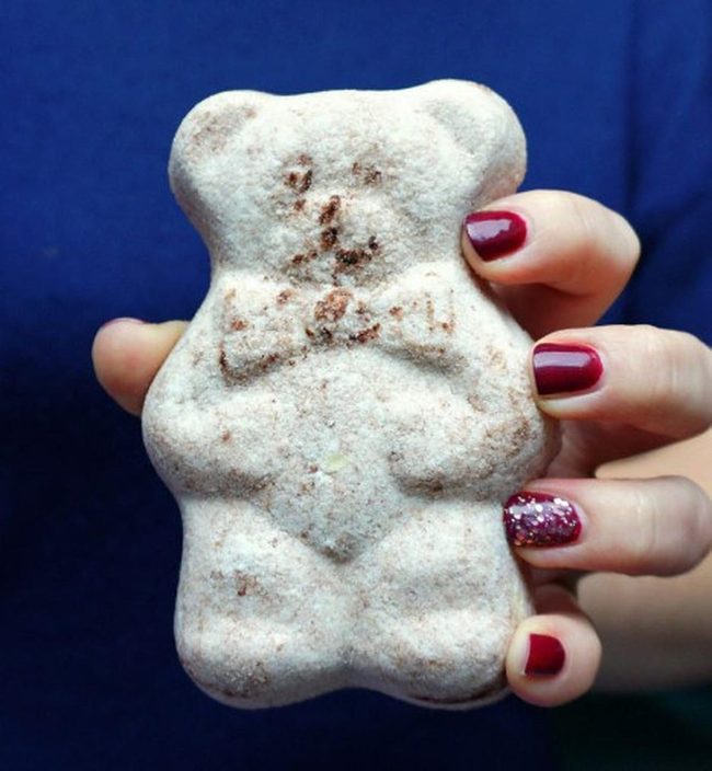 Powdered Bear Cookies, Blue Backdrop