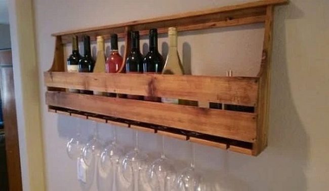 Weathered Wood Wine Rack