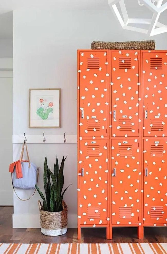 Orange Polka Dot Locker Statement