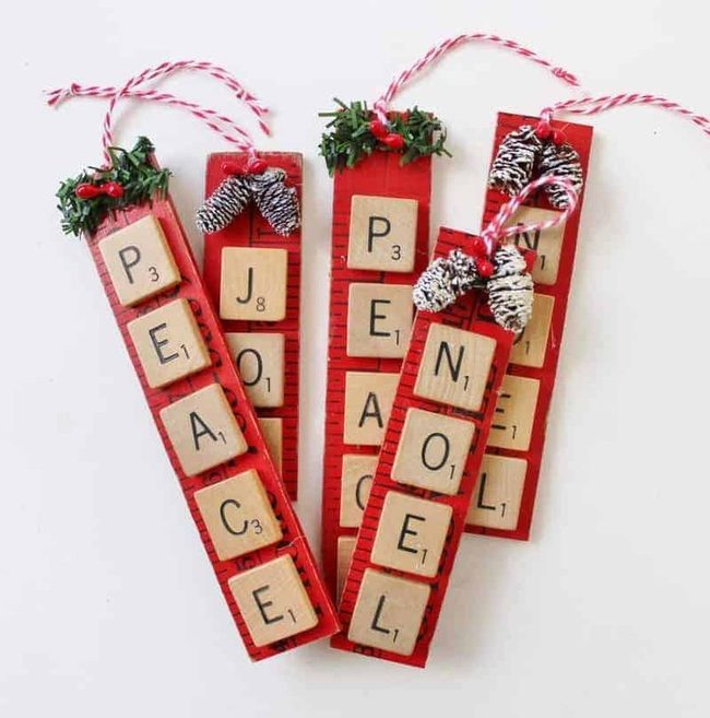 Wooden Yardstick Letters With Berry Accents