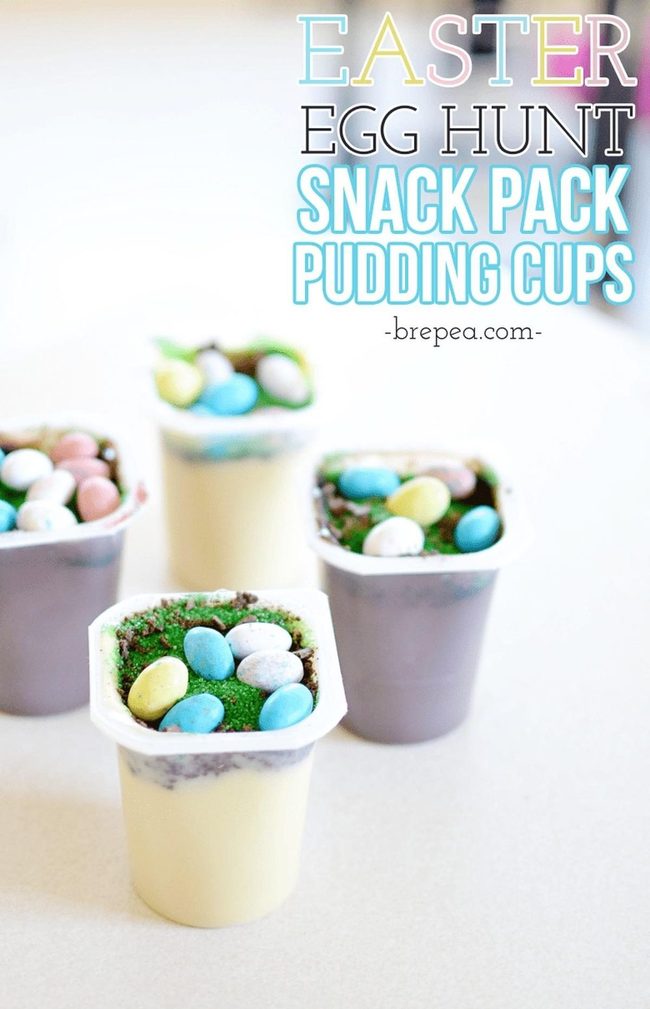 Pastel Egg Pudding Cups