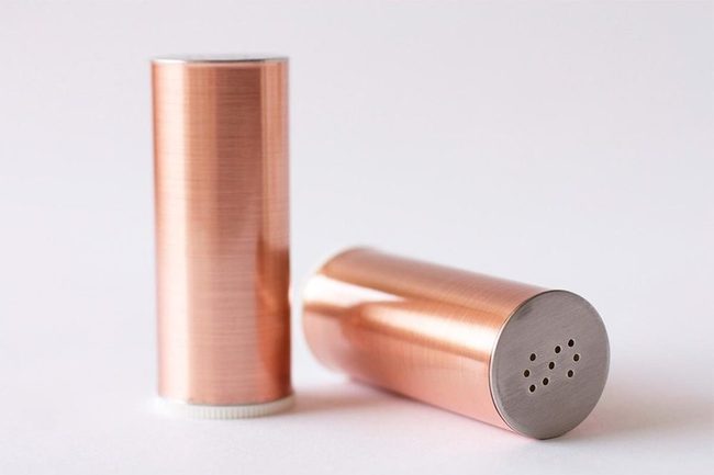 Copper Metal Shakers Gleaming