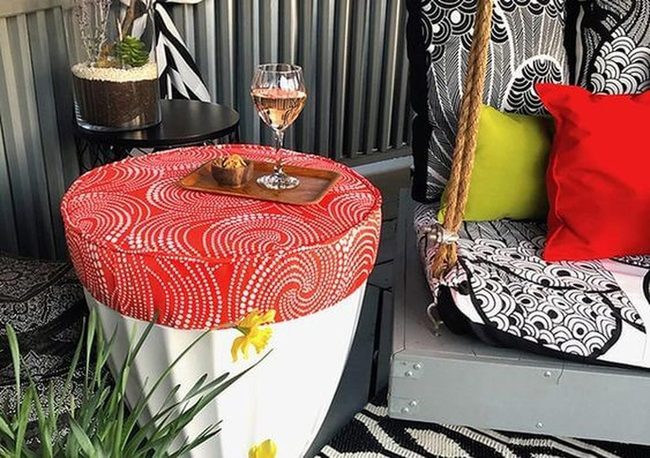 Red And White Garden Statement