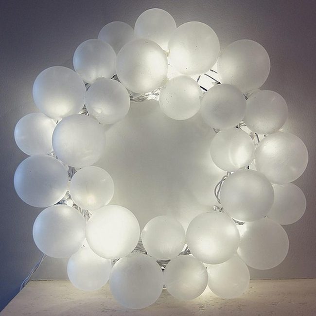 White Sphere Pendant Clusters