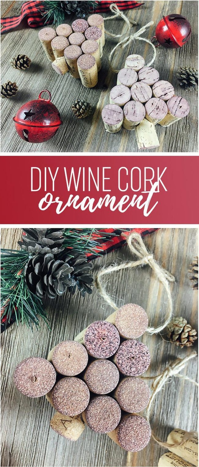 Cork Triangle Ornaments With Red Bells