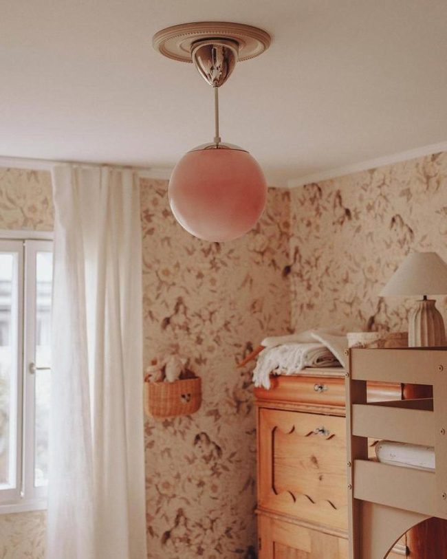 Brass Medallion Dusty Pink Pendant