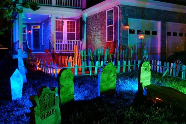 Colorful Foam Headstones Halloween