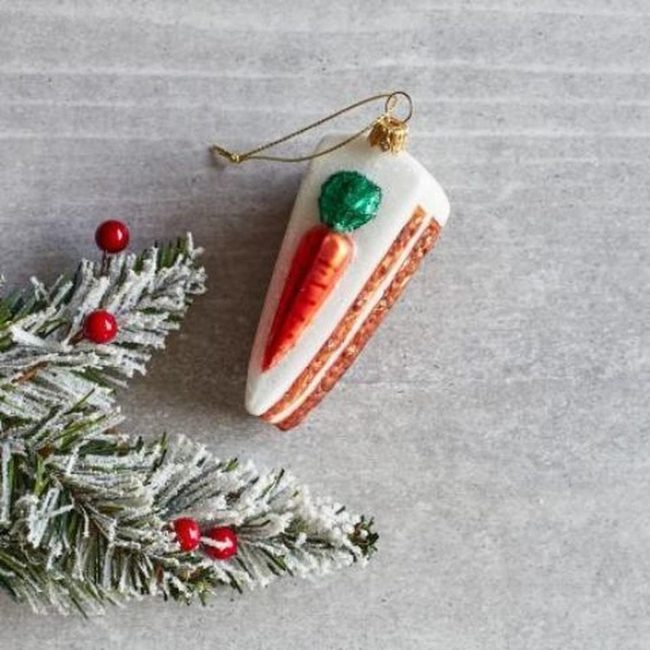 Carrot Cake Sparkle Ornaments