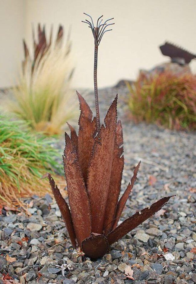 Industrial Metal Garden Art