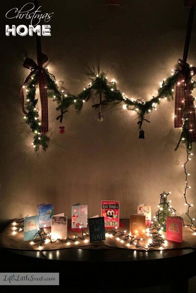 Evergreen Swag With Twinkling Lights