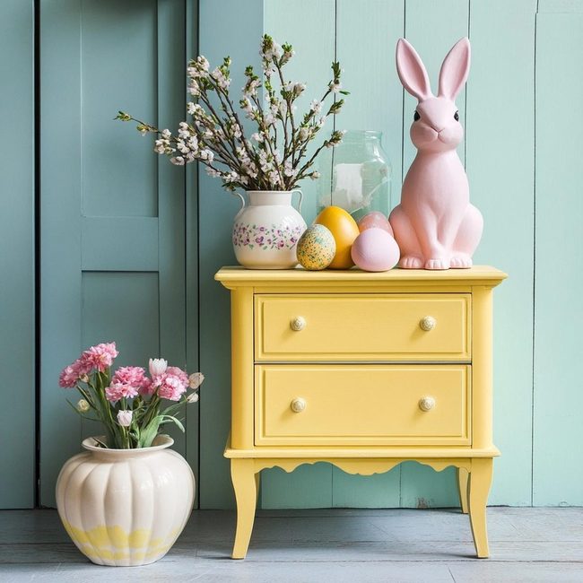 Understated Pastels Refresh Old Furniture