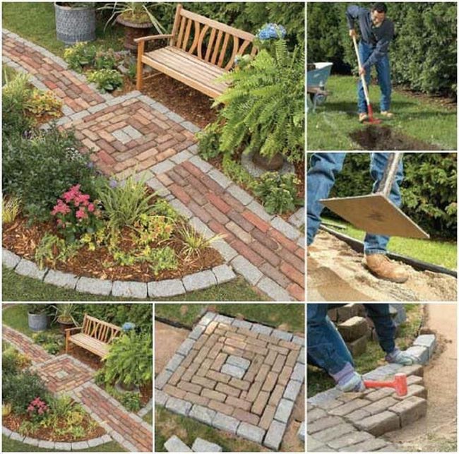 Brick Pathway Statement Entrance