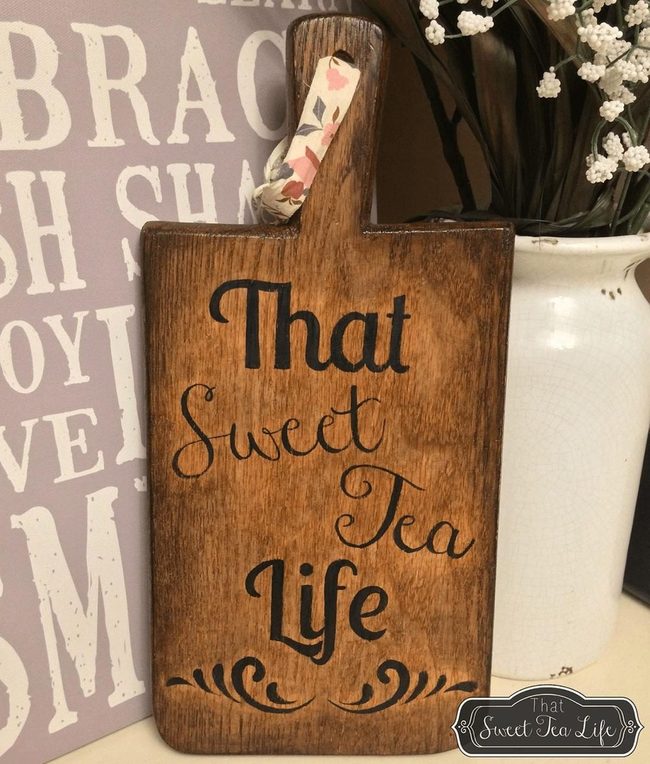 Stained Wood Board Sign
