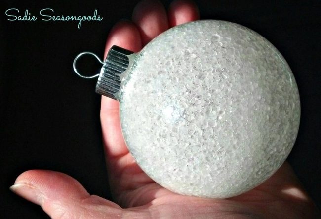 Frosted White Crystal Sphere