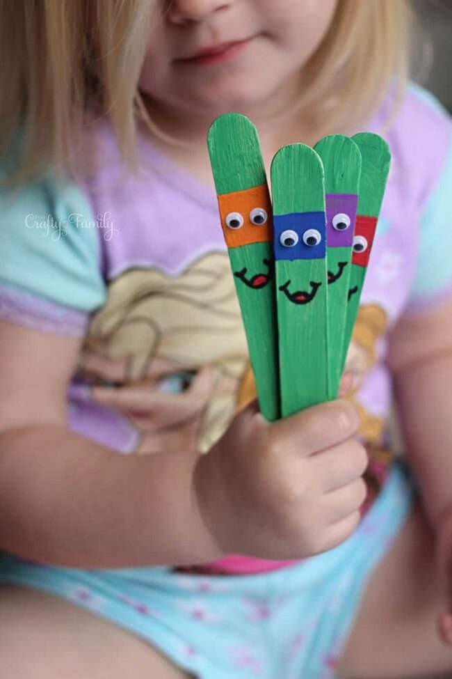 Googly Eyes Wooden Puppet Sticks