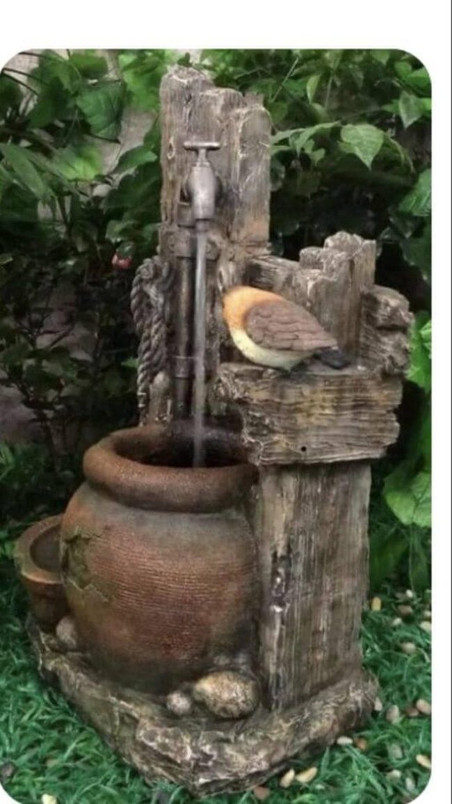 Weathered Stone Water Pump
