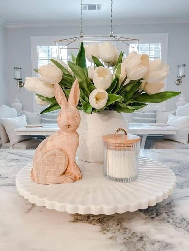 Painted Eggs Meet Spring Blooms
