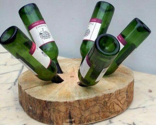 Green Bottles, Natural Wood Spiral