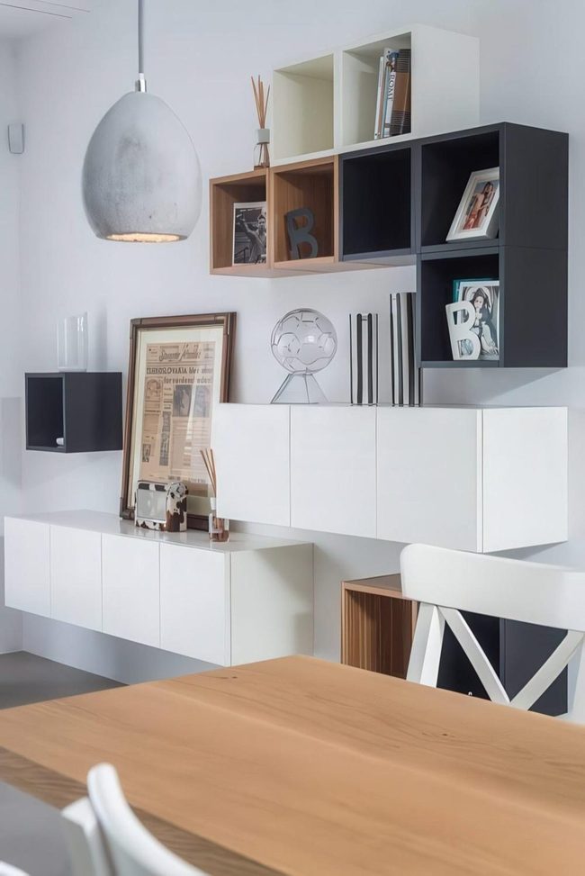 White Shelves, Natural Wood Warmth