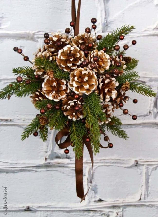 Pinecone Sphere Holiday Ornament
