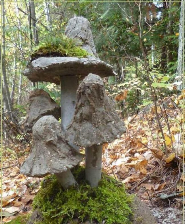 Concrete Mushroom Garden Sculptures