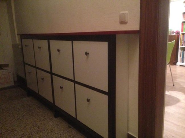 White Cabinets, Dark Wood Trim