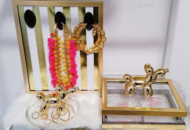 Gold Dollar Store Jewelry Display