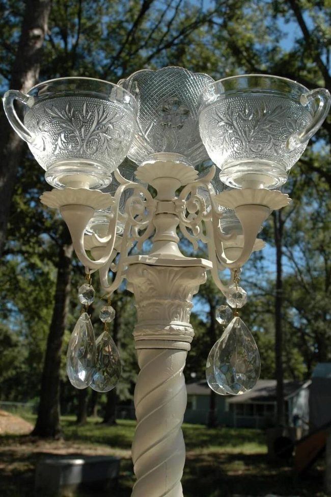 Vintage Glass Teacup Candles