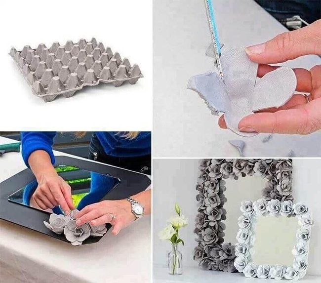 Recycled Egg Carton Flowers