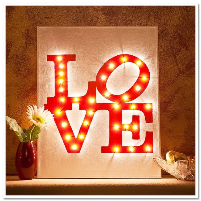 Red Love Letters Glow